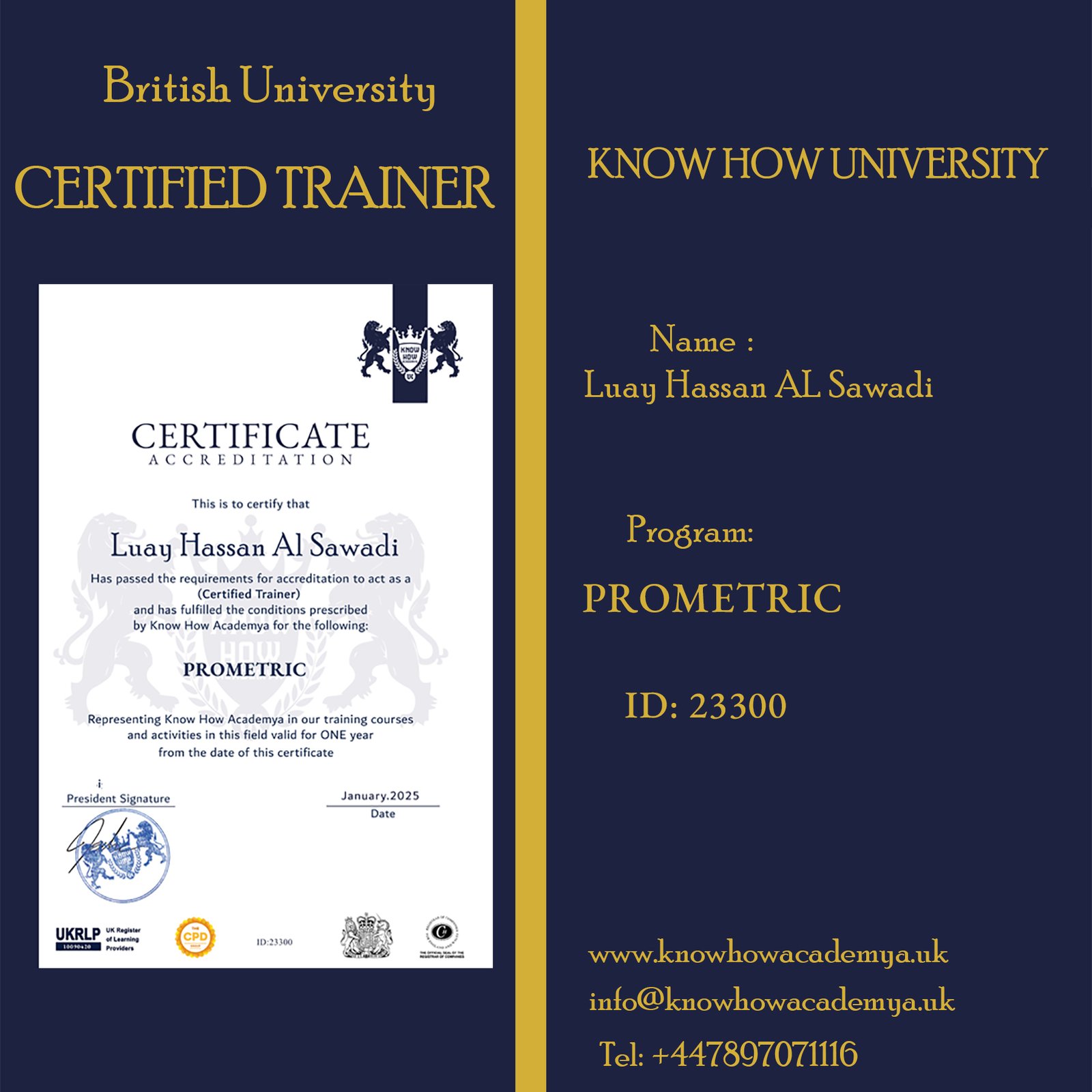 certified trainer